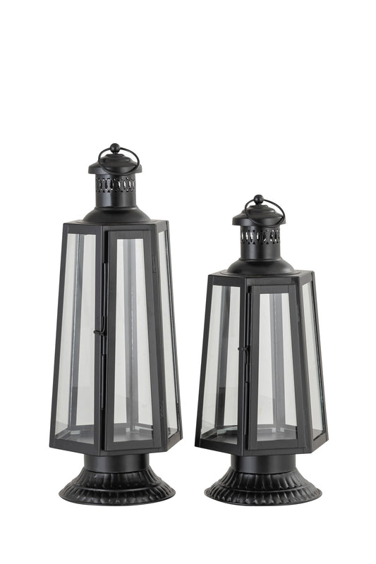 FRENCH LOVE (HT) BLACK METAL LANTERN