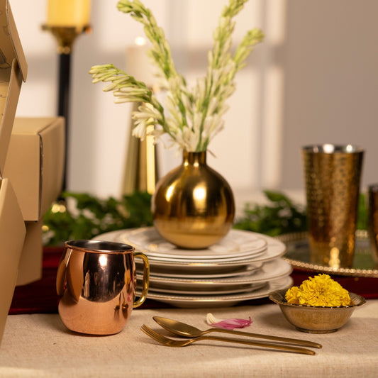 COPPER FINISH KHACHCHA MUG SET OF 2