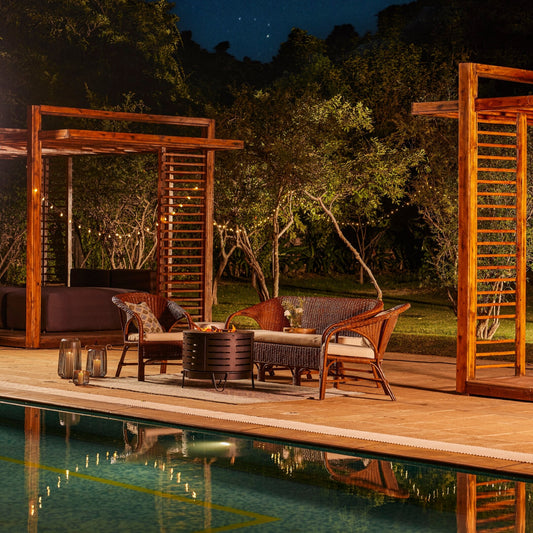 24.5 Inch Black Iron Volley Smoke-less Firepit