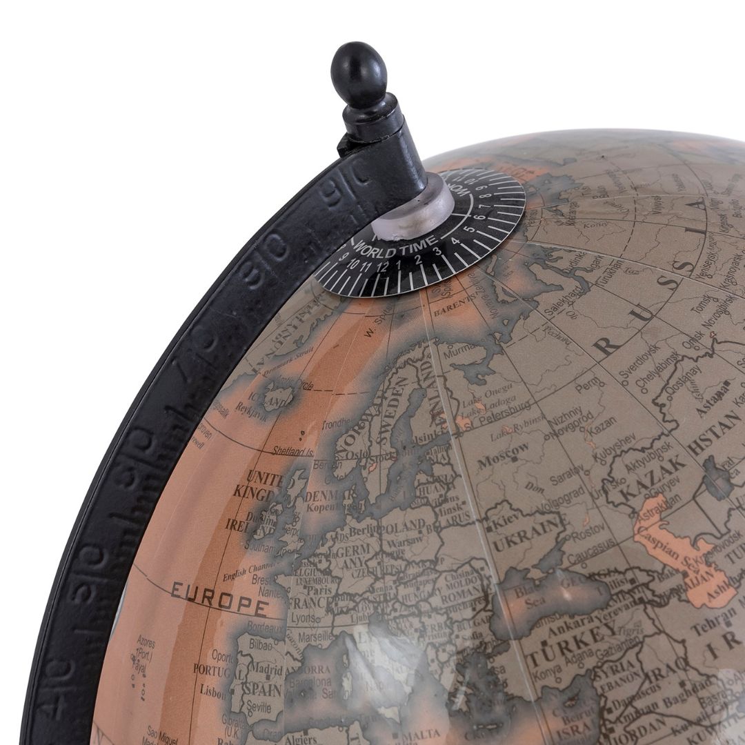 Blush Away Old Rose Grey Globe Decor Object