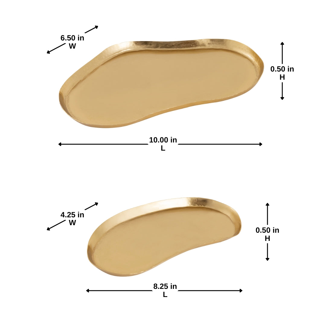 Gold Uneven Shaped Trays