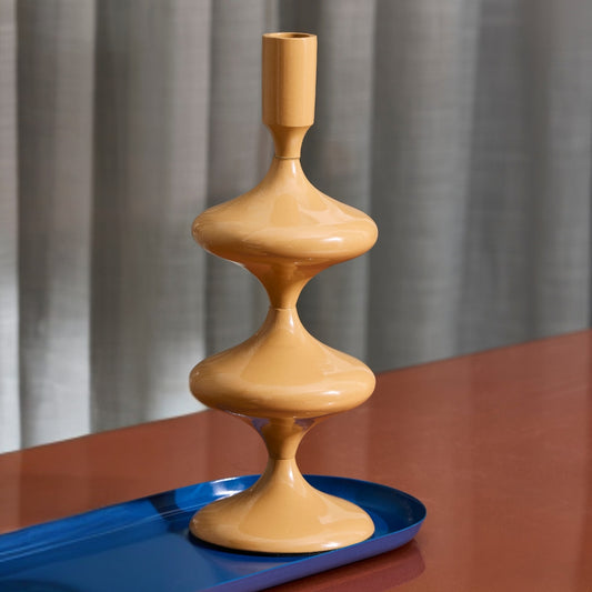 Solis Amber Sculpt Candle Holder - Set of 2