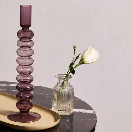 Lumea Bubble Glass Candle Holders - Set of 2