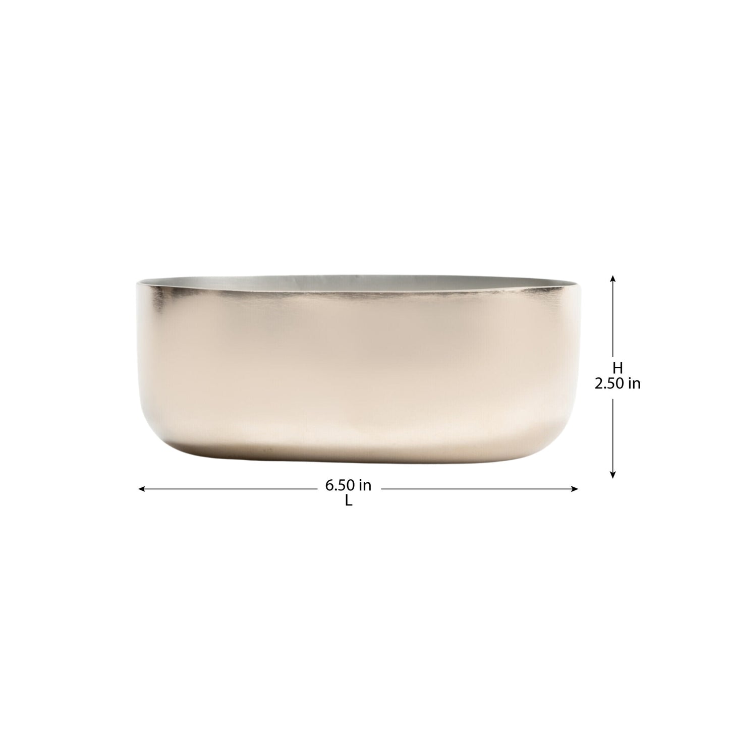 OVOID Steel Serveware Bowl - Silver