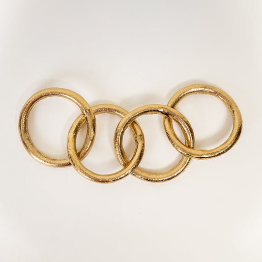 Bangle Links Gold Metal Decor Object