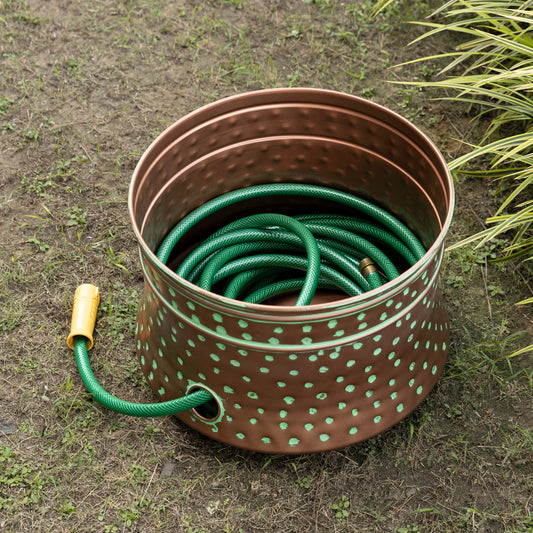 Polka Antique Metal Hose Pot
