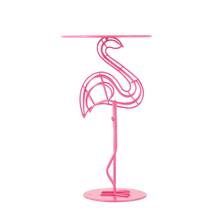 Flamingo Metal Pink Accent Table