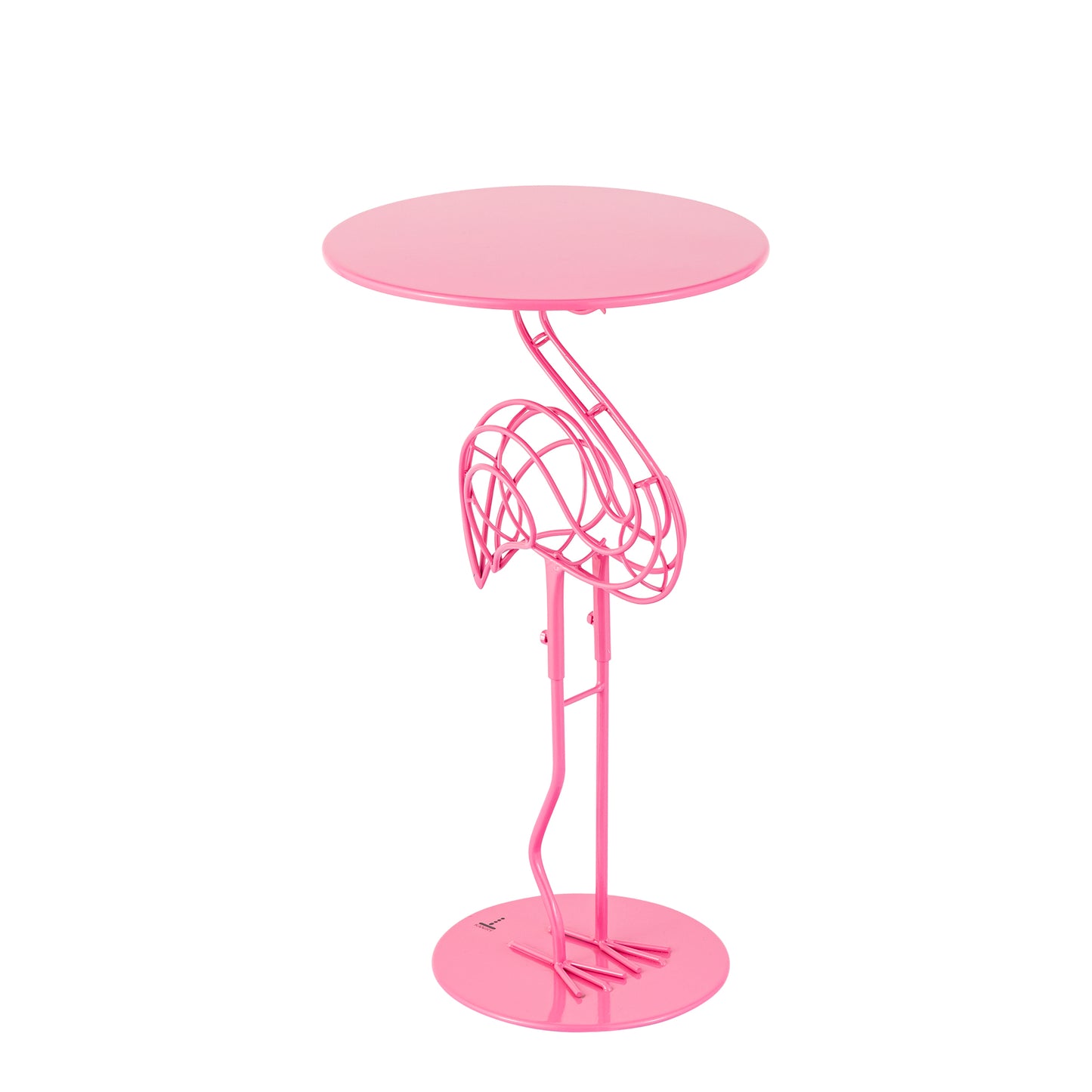 Flamingo Metal Pink Accent Table