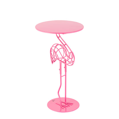 Flamingo Metal Pink Accent Table