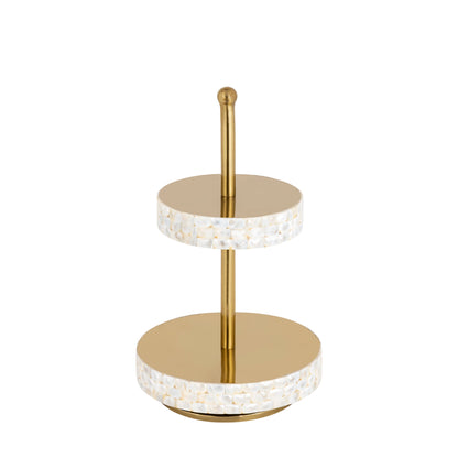 MOP Two Tier Cake Stand