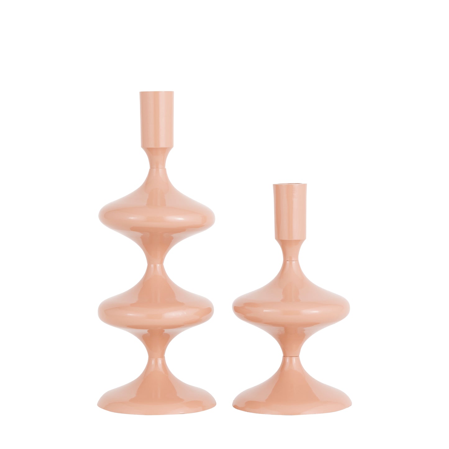 Solace Blush Sculpt Candle Holder - Set of 2