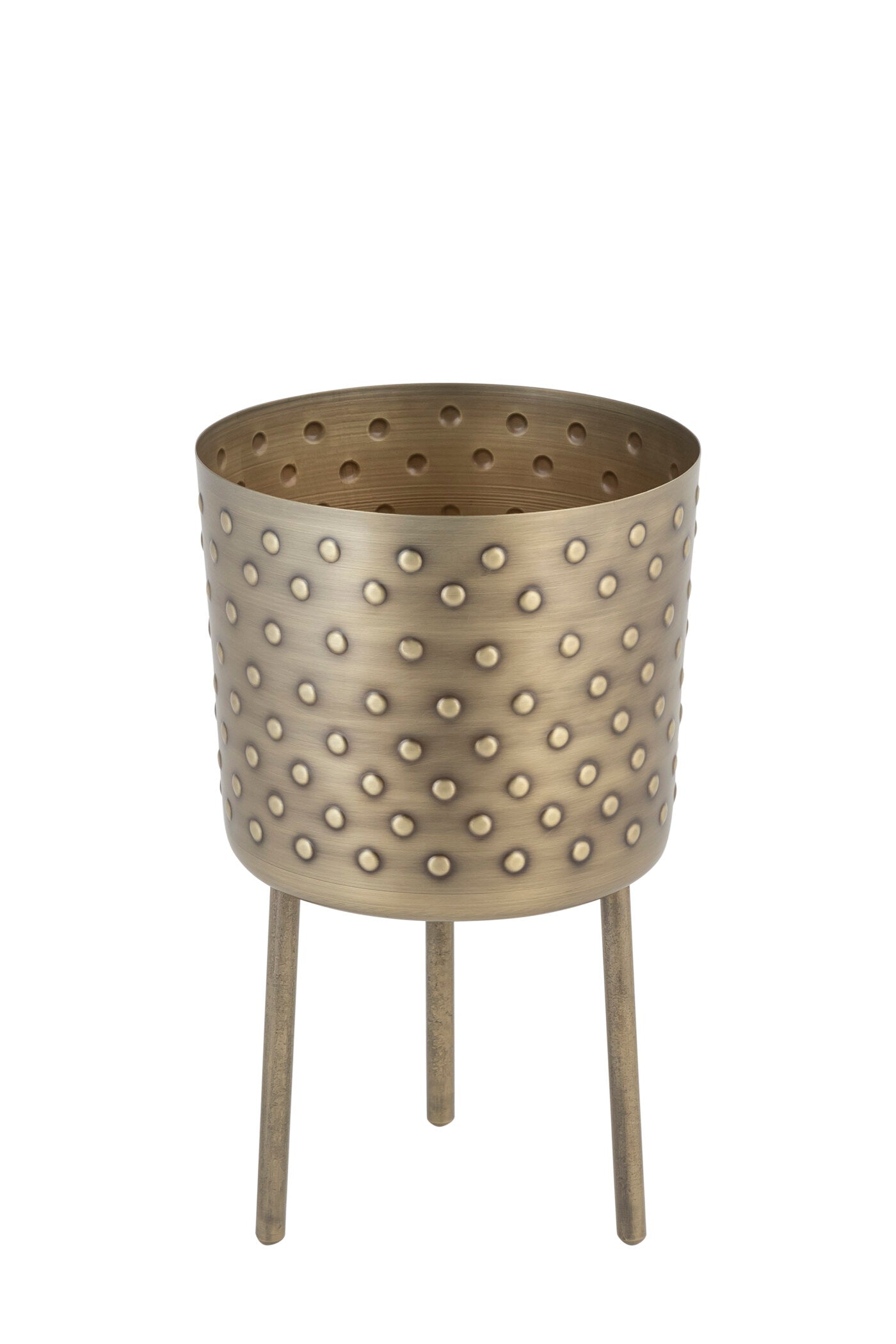 CROCO ANTIQUE IRON METAL PLANTER- SET OF 2