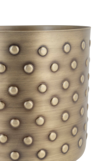 CROCO ANTIQUE IRON METAL PLANTER- SET OF 2