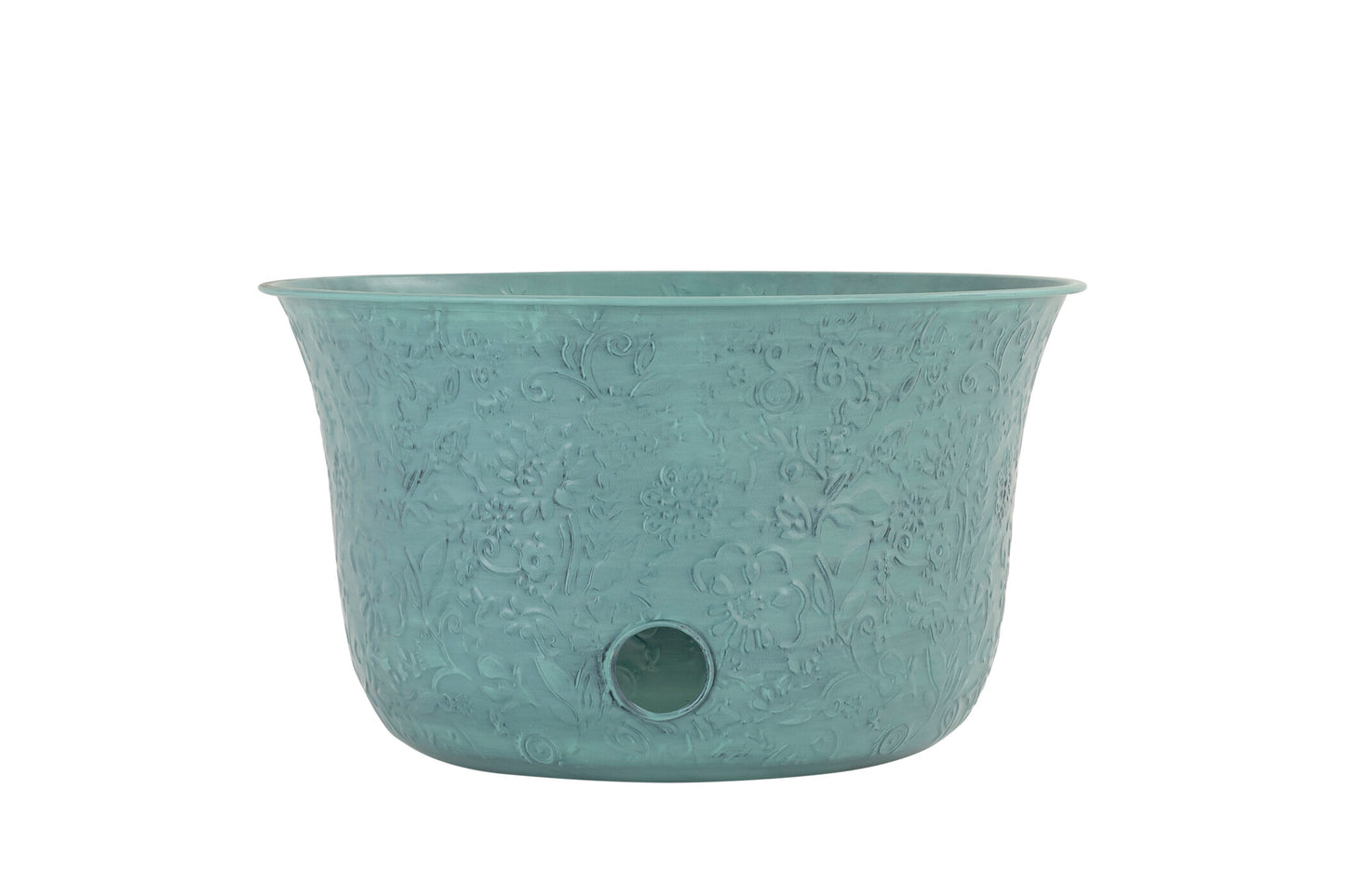 Turquoise Metal Hose Pot