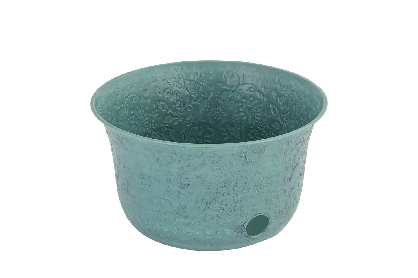 Turquoise Metal Hose Pot