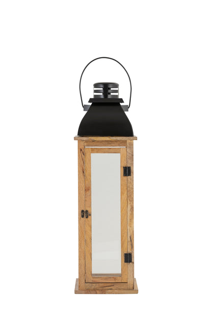 NIGHTGAURD WOOD METAL LANTERN