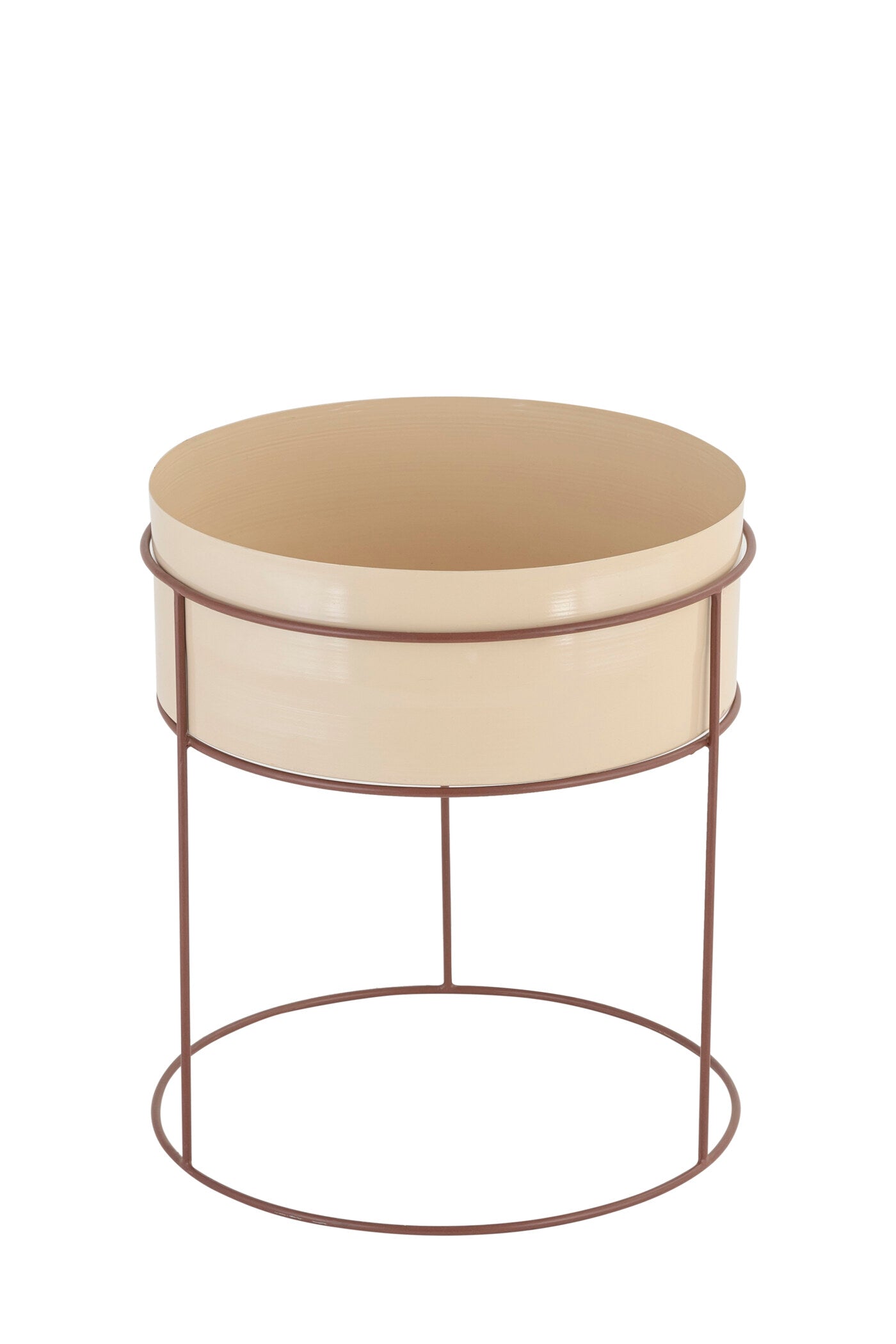 STACKER OFF-WHITE IRON METAL PLANTER WITH STAND