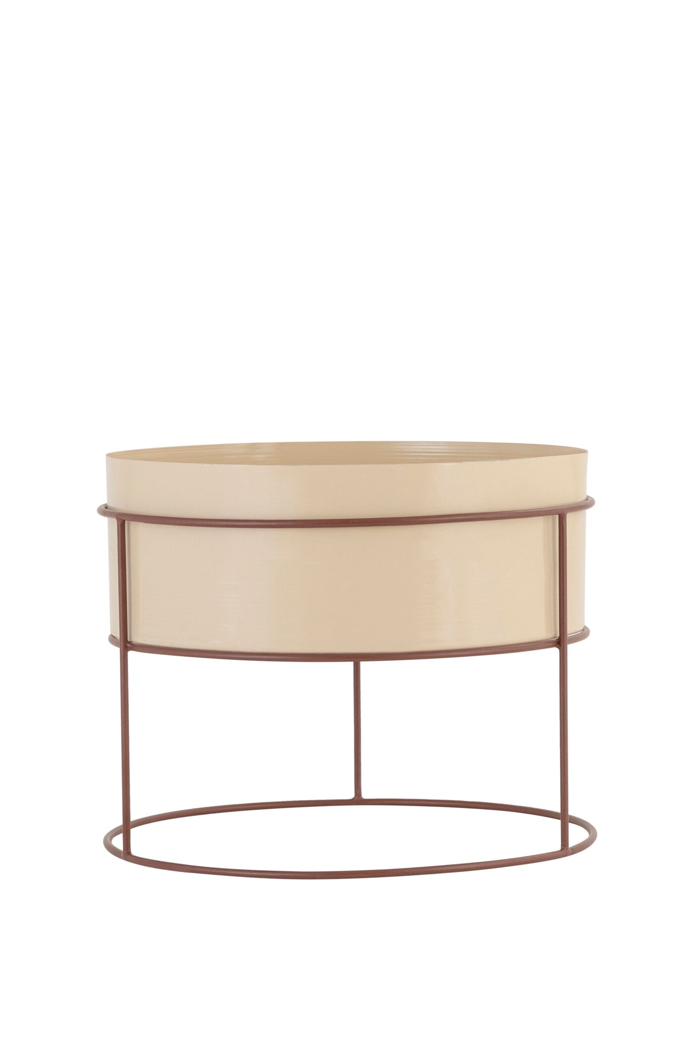 STACKER OFF-WHITE IRON METAL PLANTER WITH STAND