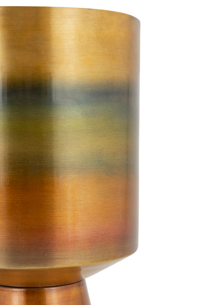 OMBRE METALLIC GOLD RUST GREEN IRON PLANTER