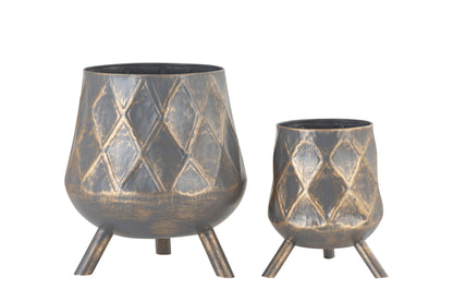 ARGYLE ANTIQUE IRON METAL PLANTER