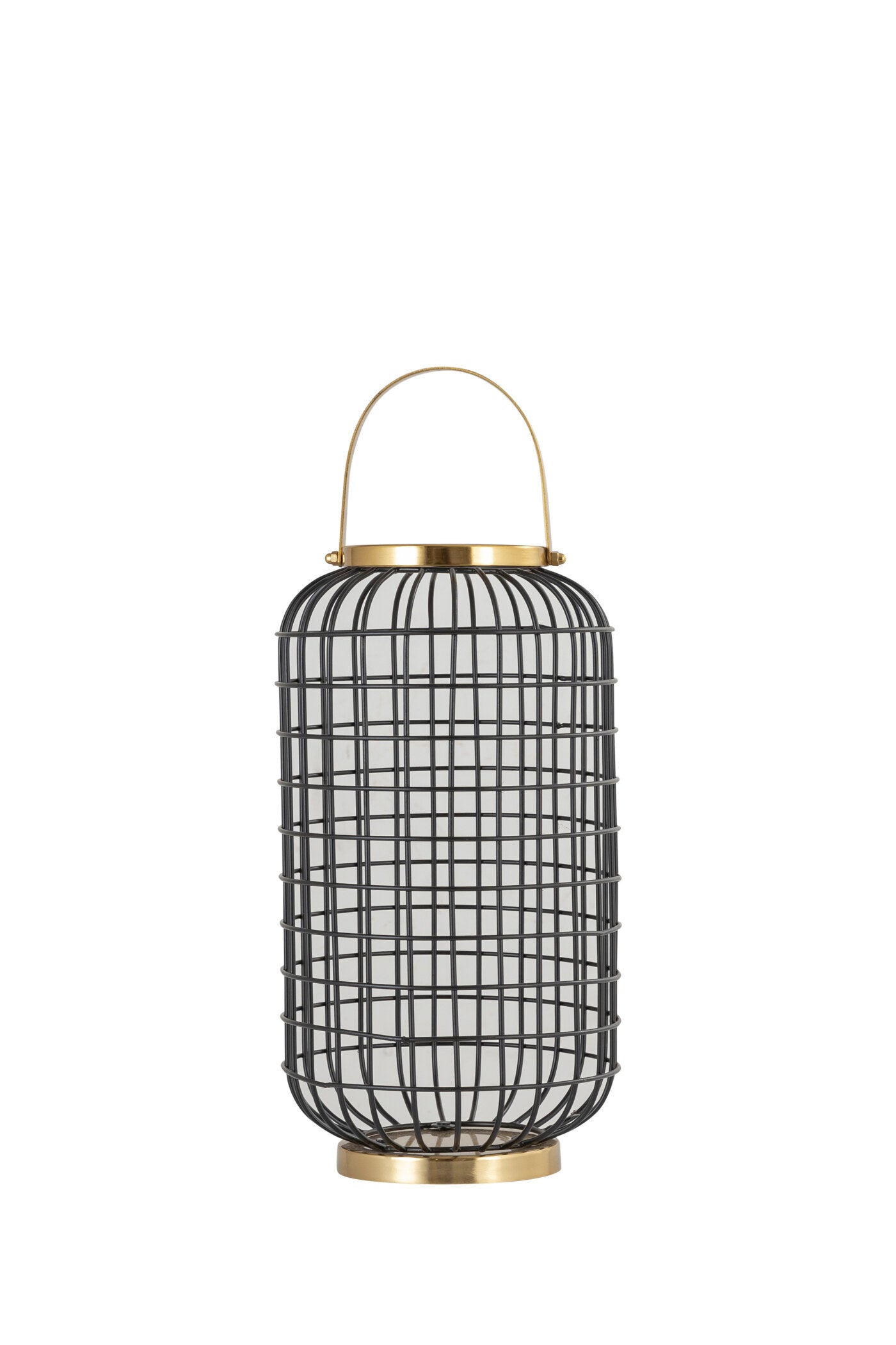 GRID BLACK METAL LANTERN - SET OF 2