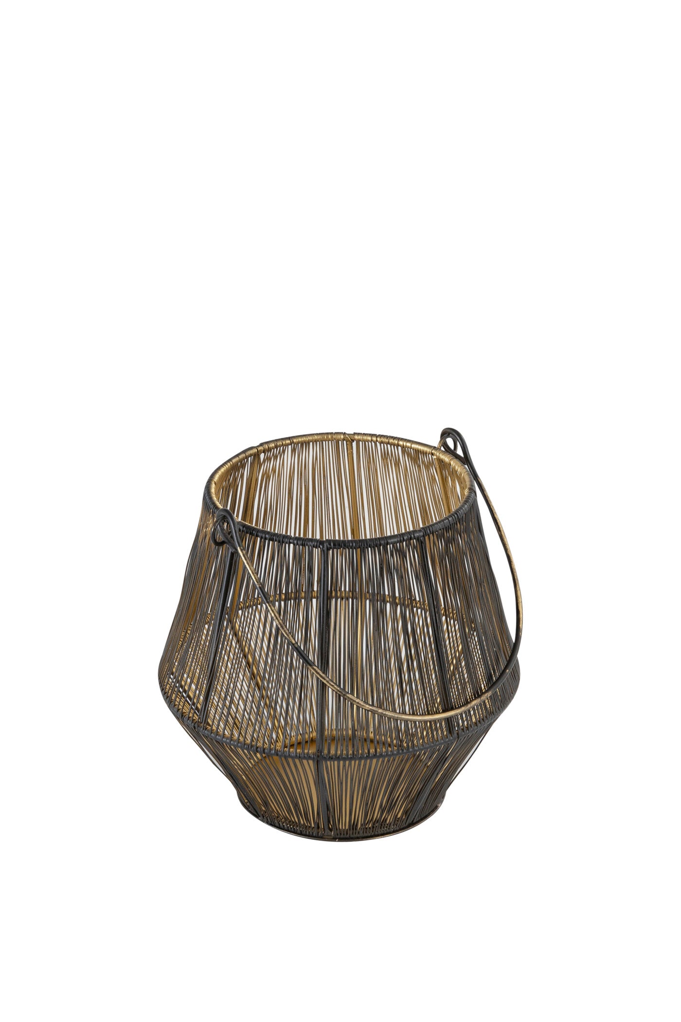 PEAR MESH BLACK METAL LANTERN