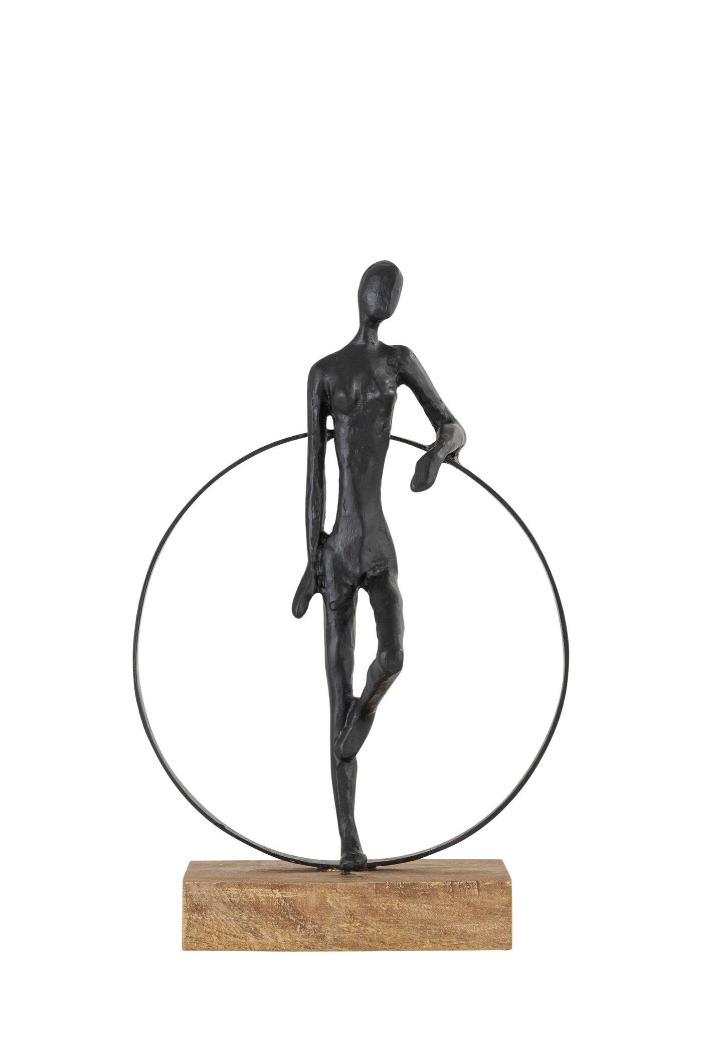 TRAPEZE MAN METAL WOOD DECOR OBJECT