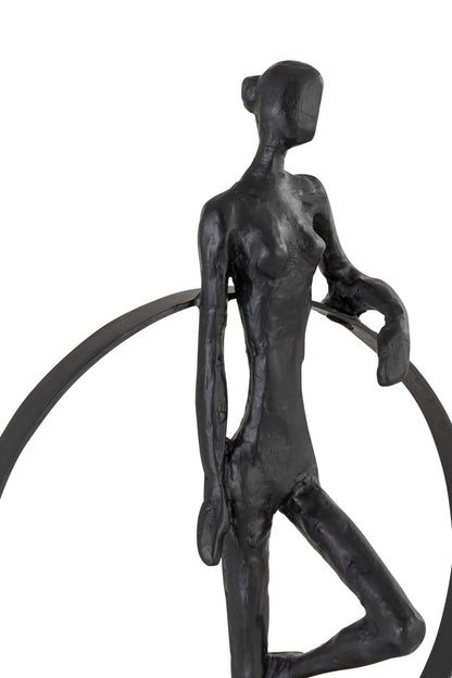 TRAPEZE MAN METAL WOOD DECOR OBJECT