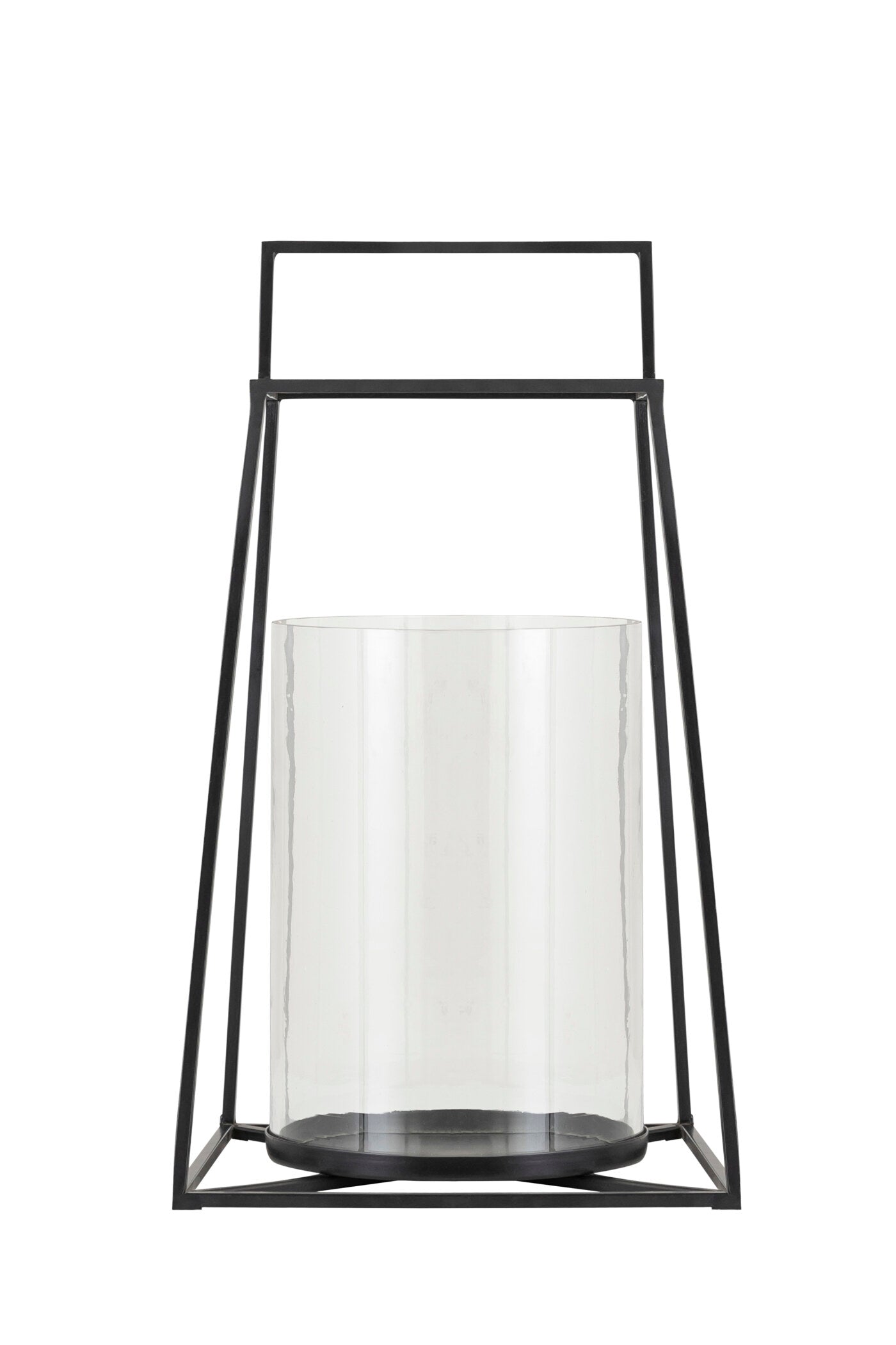 PYRAMID BLACK METAL LANTERN