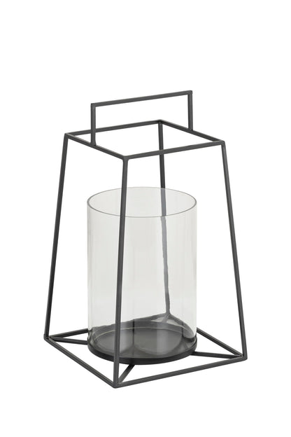 PYRAMID BLACK METAL LANTERN