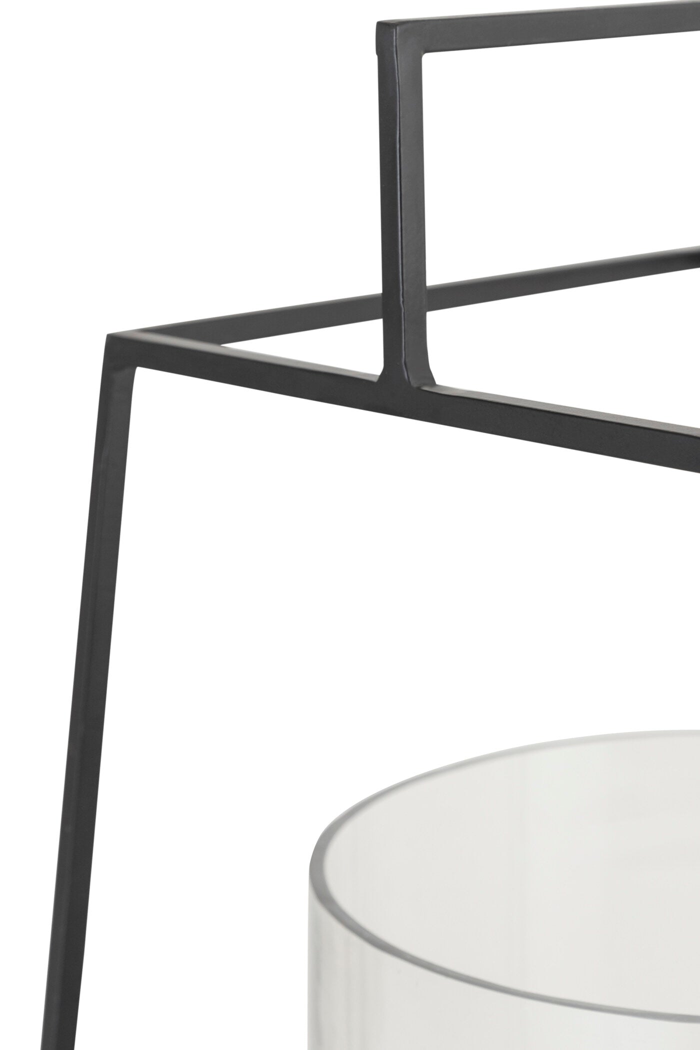 PYRAMID BLACK METAL LANTERN