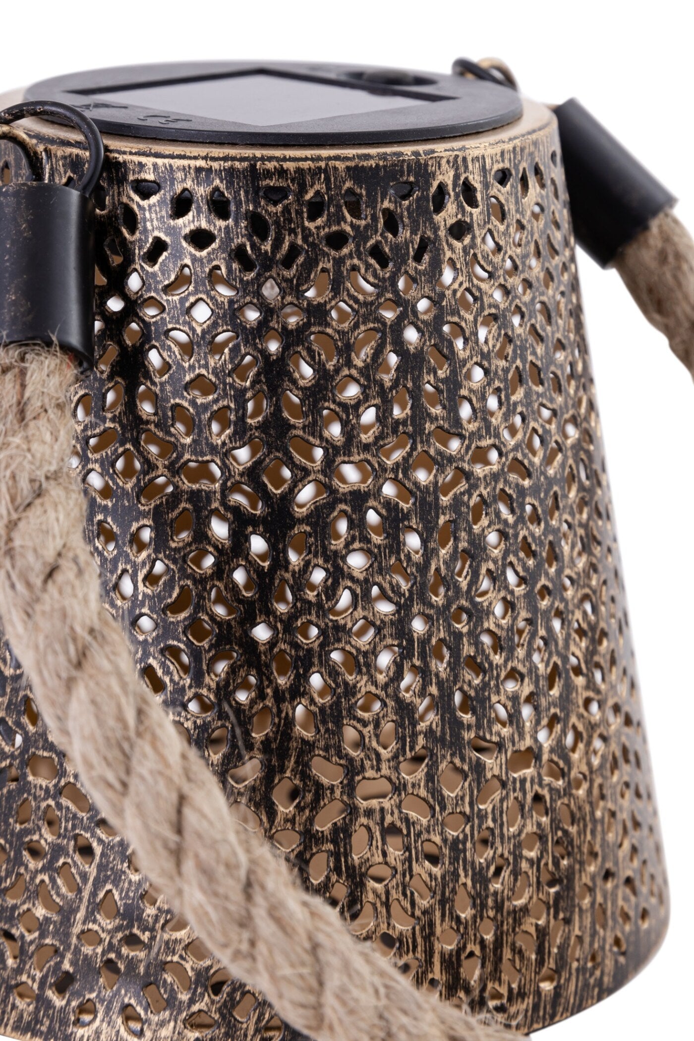 SOLAR NOURA BLACK COPPER METAL MINI LANTERN