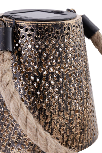 SOLAR NOURA BLACK COPPER METAL MINI LANTERN