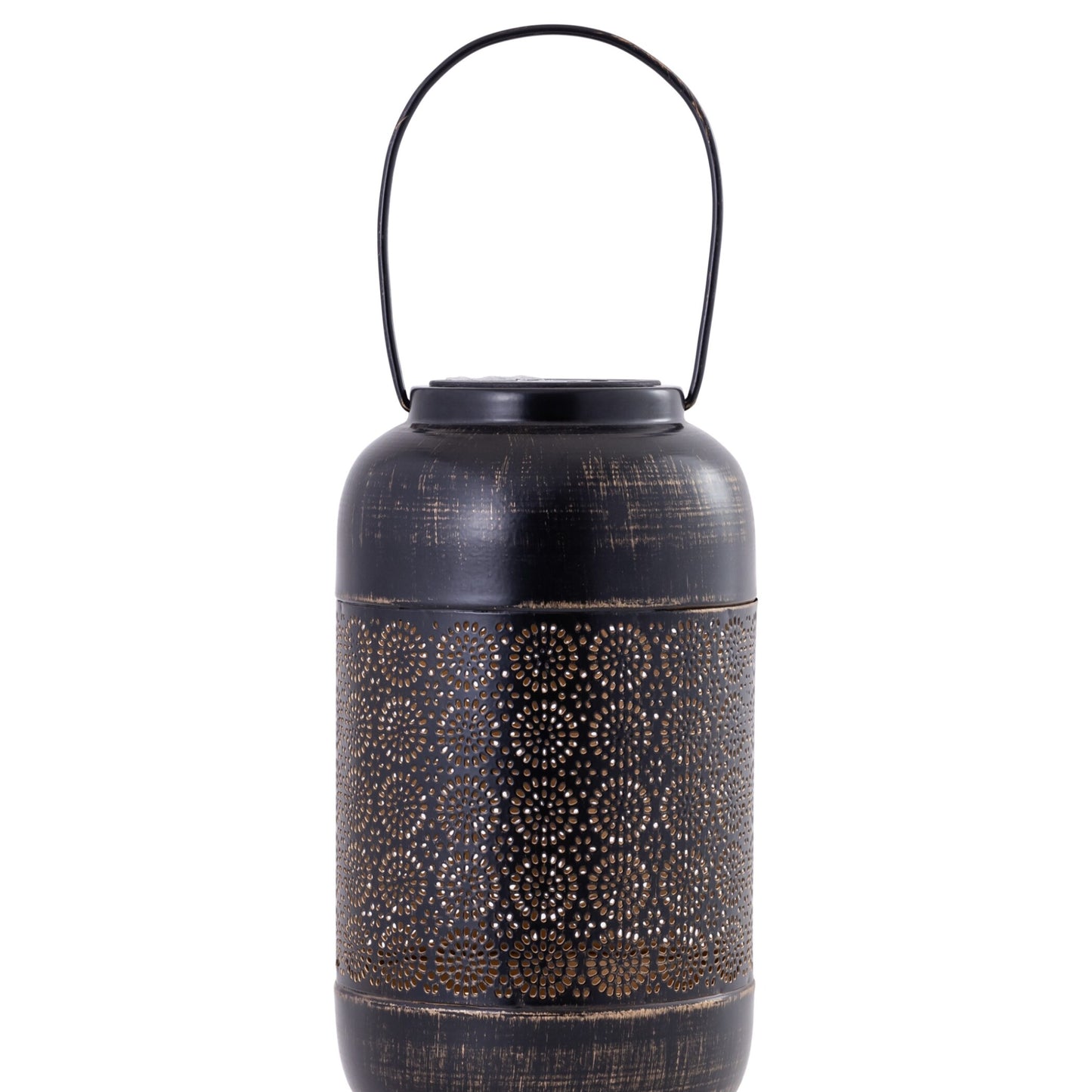 SOLAR FANOUS BLACK METAL LANTERN