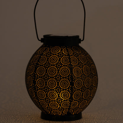 SOLAR SIRAJ BLACK COPPER ROUND LANTERN