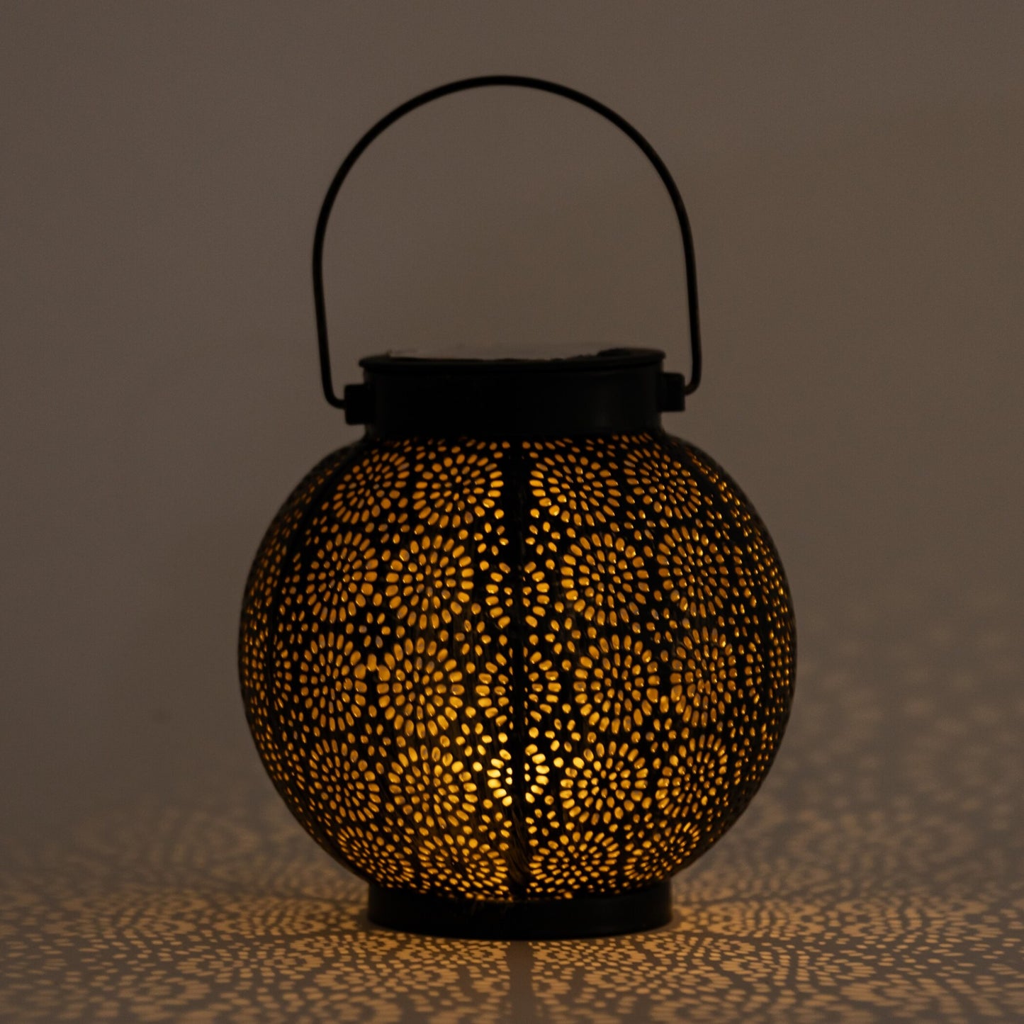 SOLAR SIRAJ BLACK COPPER ROUND LANTERN