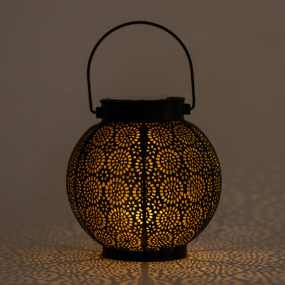 SOLAR SIRAJ BLACK COPPER ROUND LANTERN