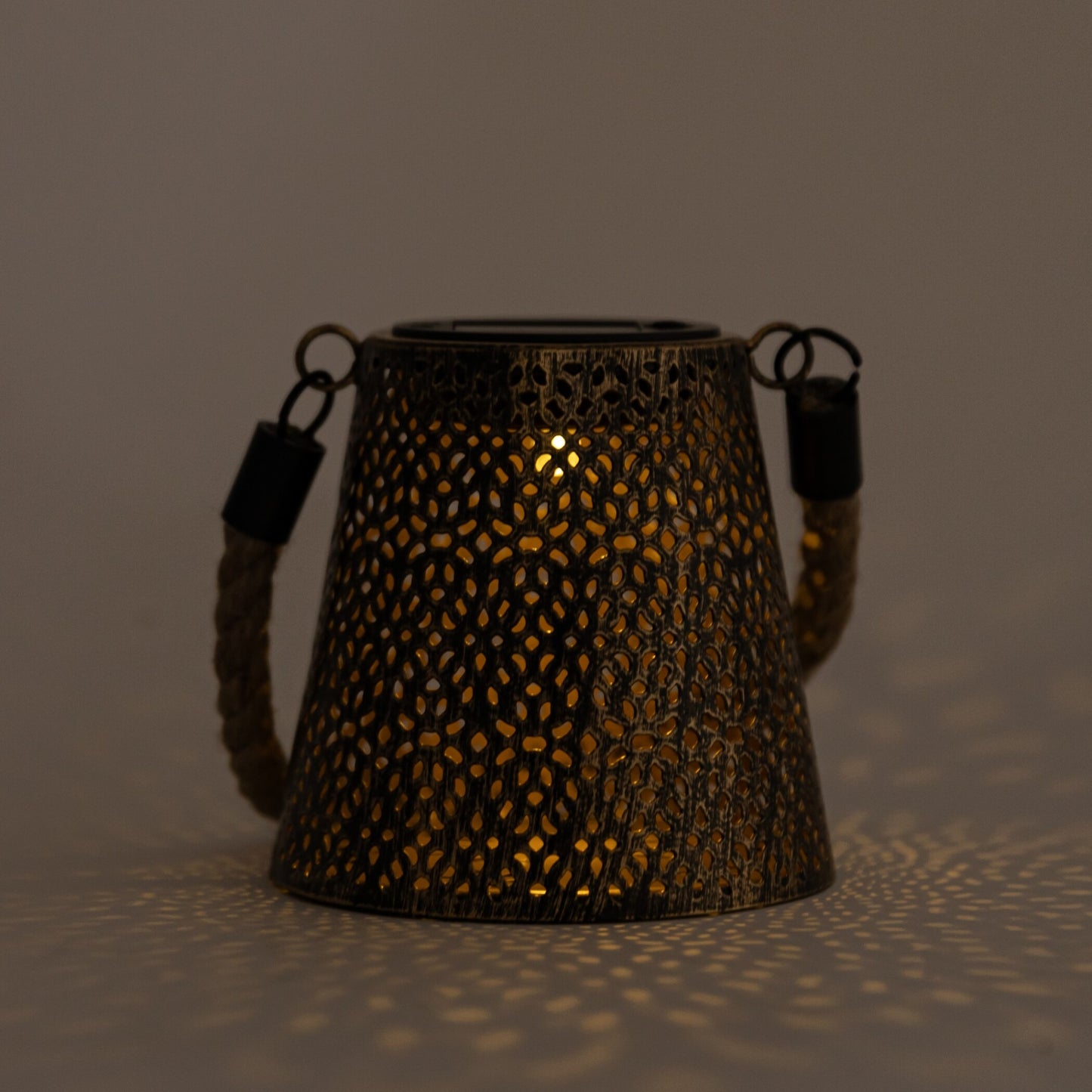 SOLAR NOURA BLACK COPPER METAL MINI LANTERN