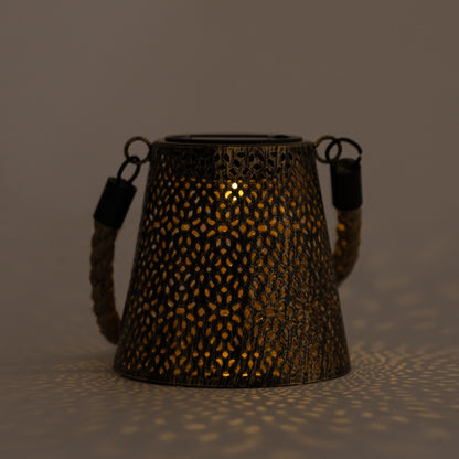 SOLAR NOURA BLACK COPPER METAL MINI LANTERN