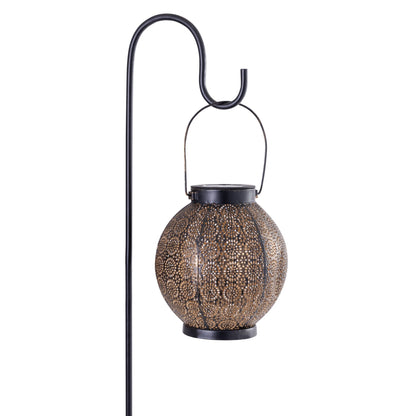 SOLAR SIRAJ BLACK COPPER ROUND LANTERN