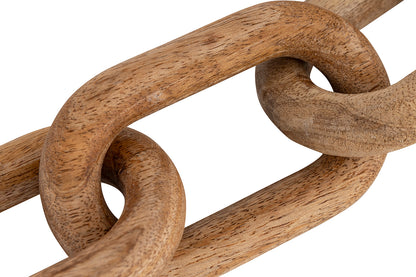 Chain Link Brown Wooden Decor Object