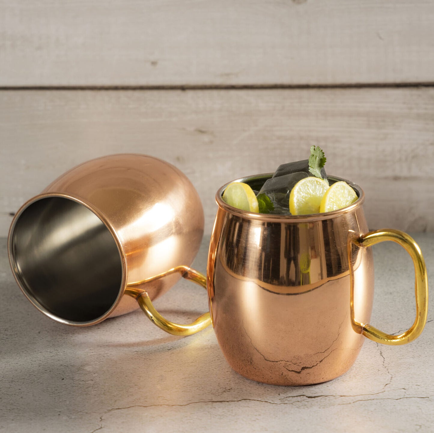 COPPER FINISH KHACHCHA MUG SET OF 2