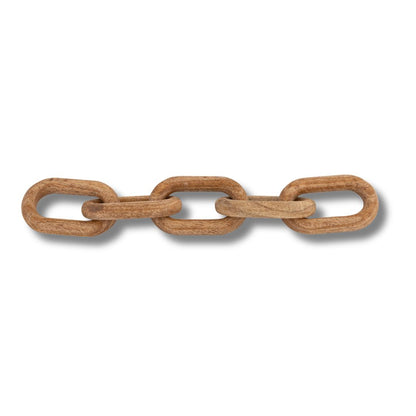 Chain Link Brown Wooden Decor Object