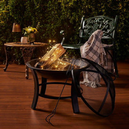 22 Inch Black Iron Bryne Firepit