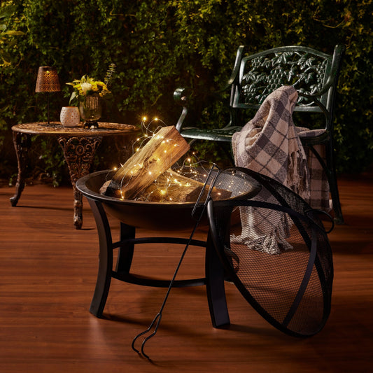 22 Inch Black Iron Bryne Firepit