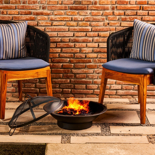 21.3 Inch Black Metal Mini Firepit