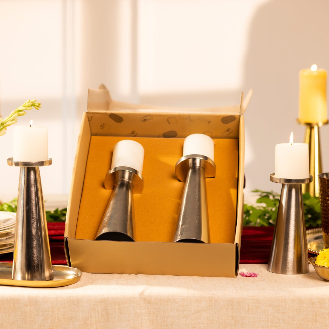 Cone Candle Holders-Set Of 2