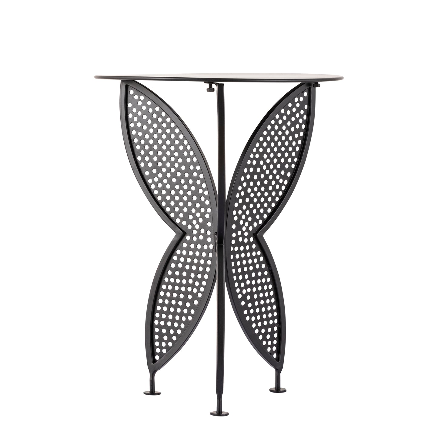 Swallow Tail Metal Black Accent Table