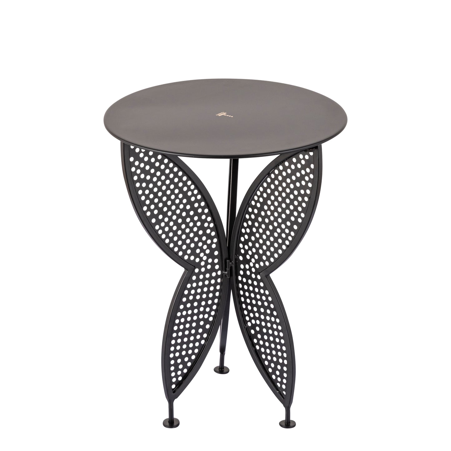 Swallow Tail Metal Black Accent Table
