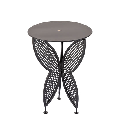 Swallow Tail Metal Black Accent Table